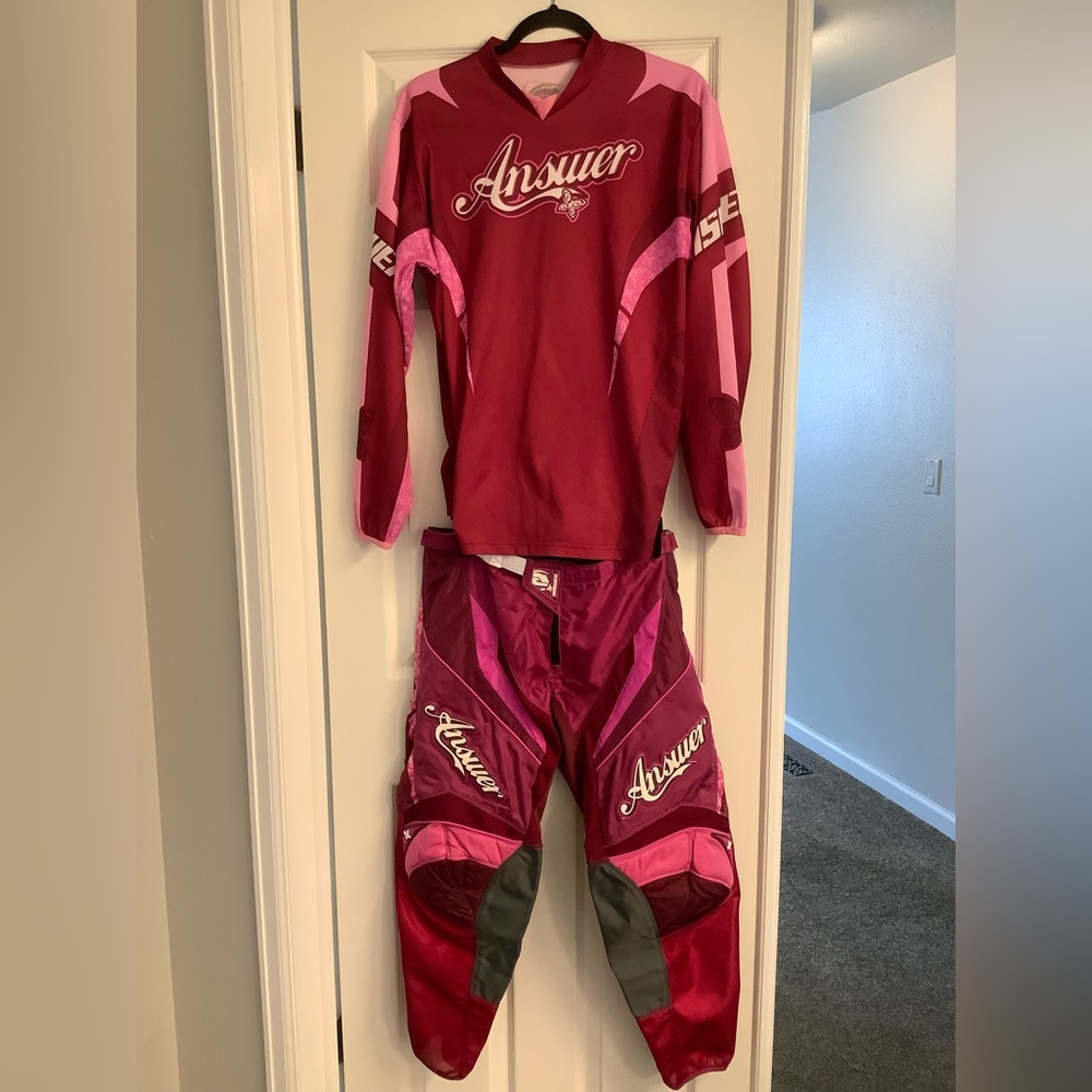 Answer Racing Gear Set in Red and Pink